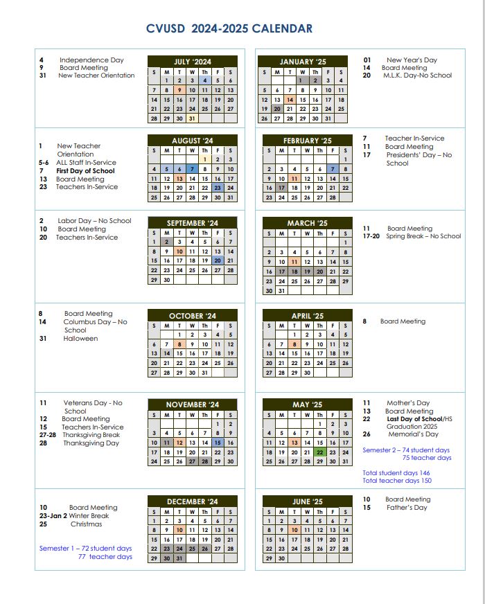 24-25 school calendar