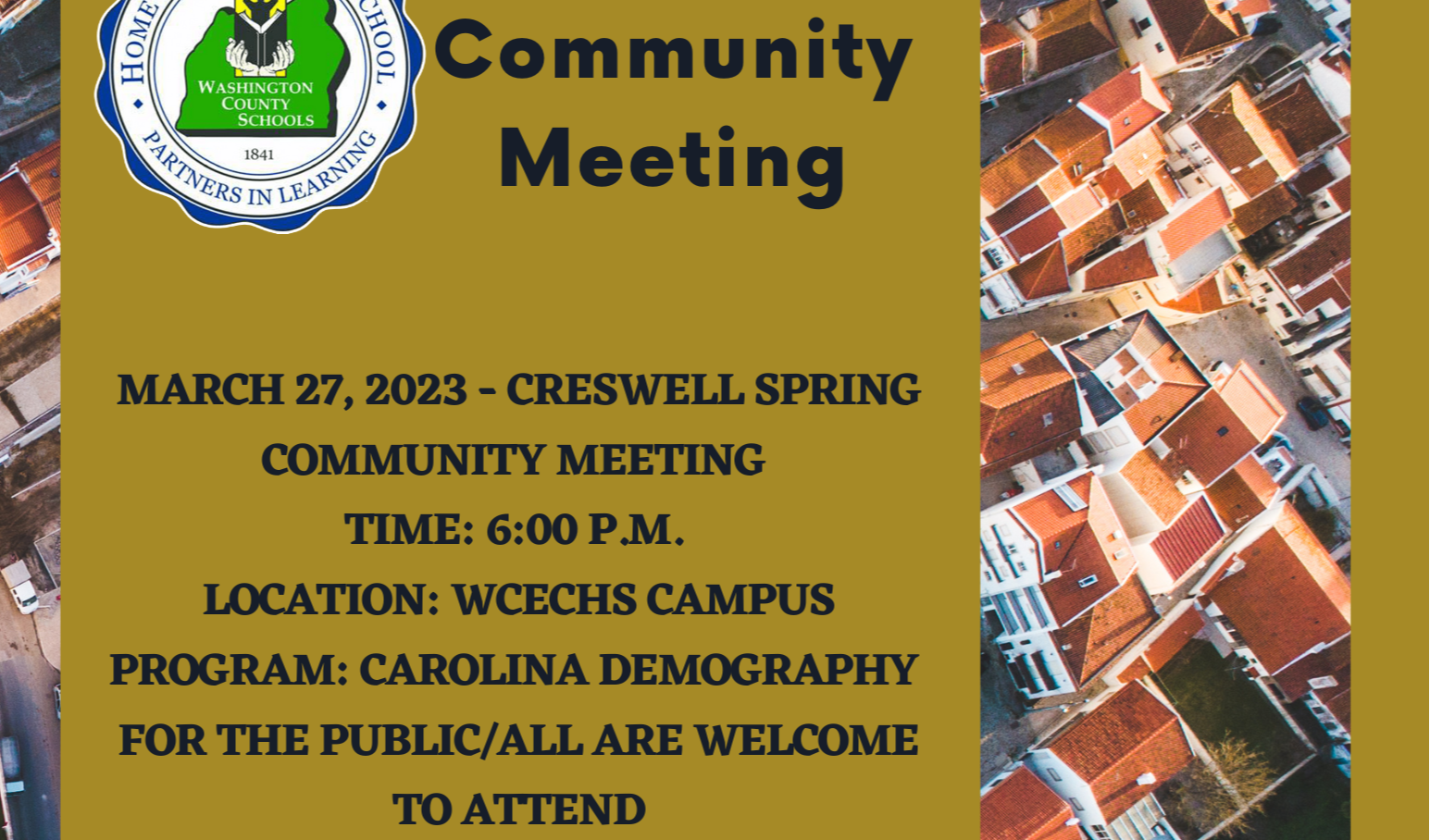 Creswell Community Meeting notice