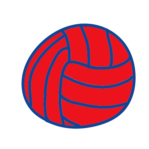 blue & red volleyball