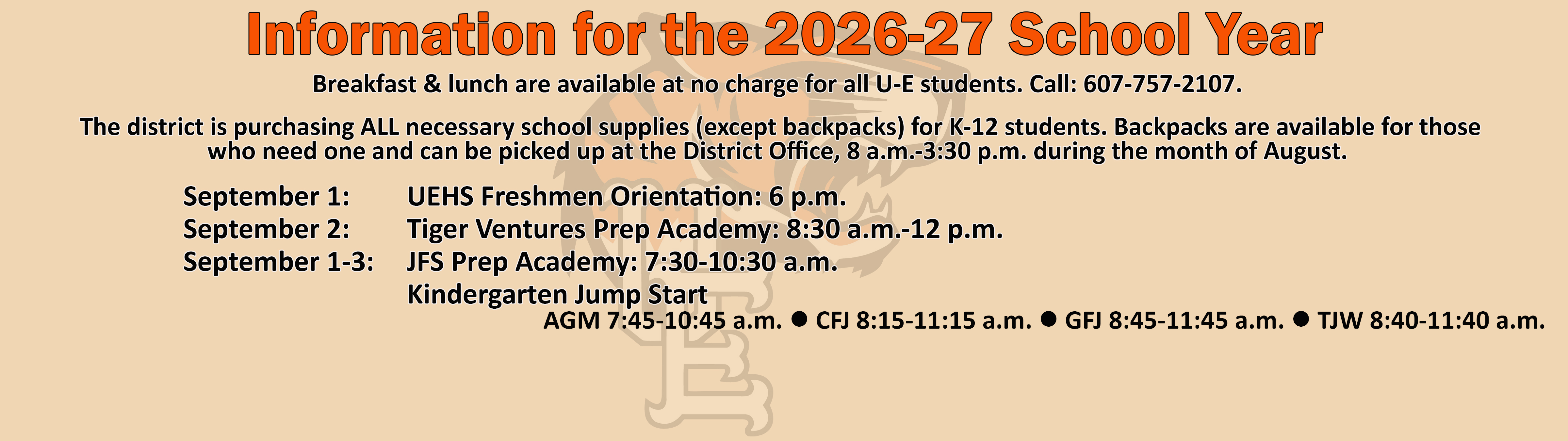 opening information