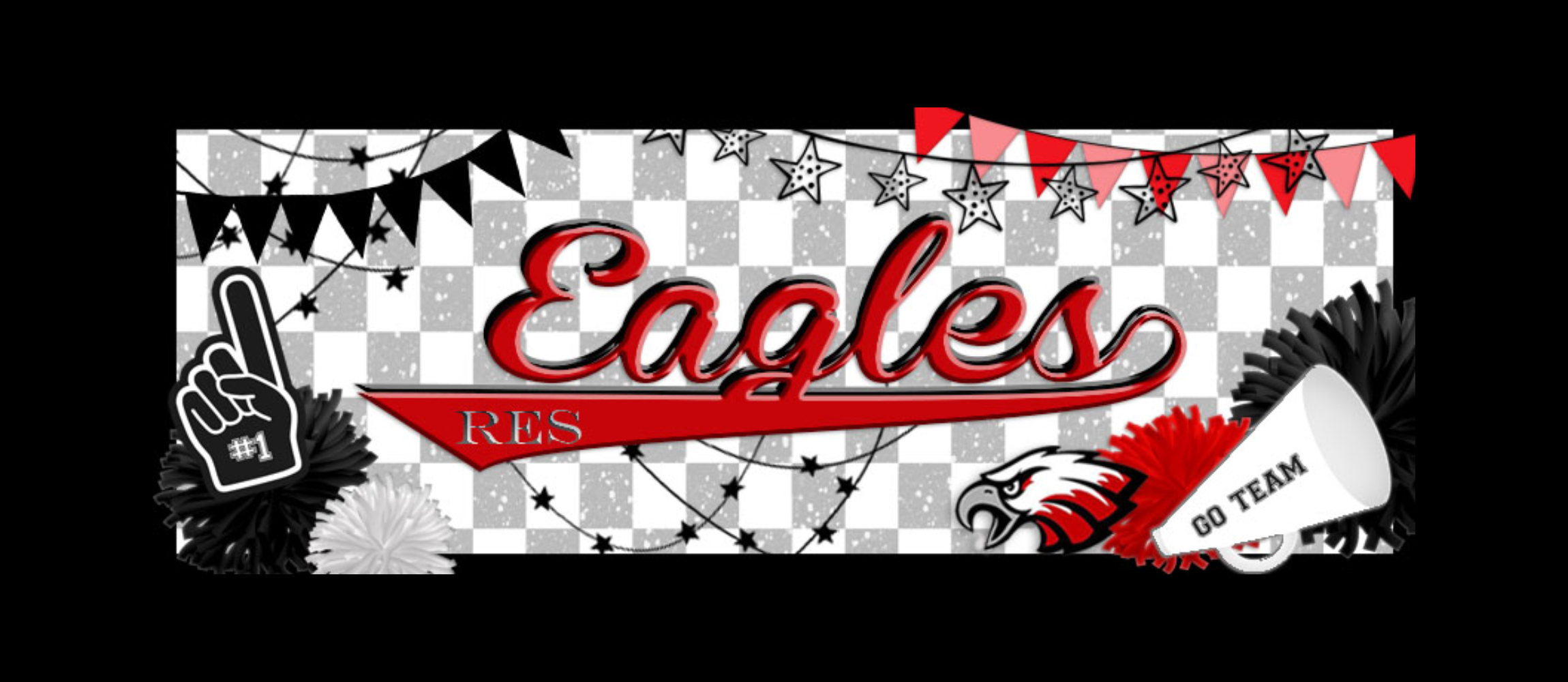 Eagles RES gray, red, white, and black background