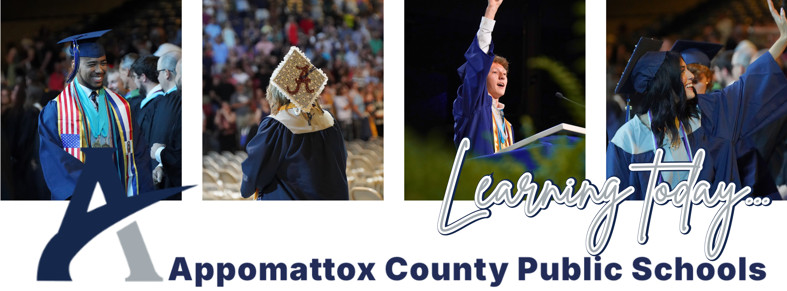 Four student photos at graduation