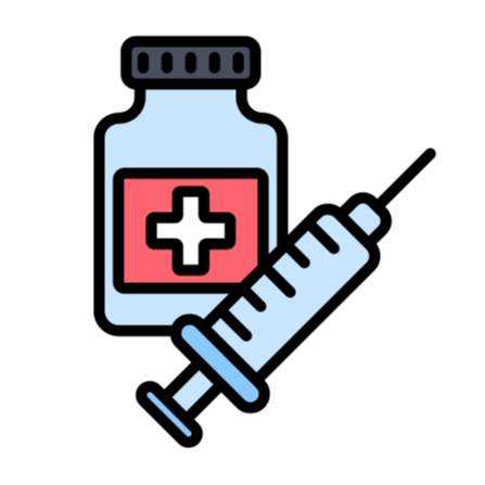 Clipart with vaccine vial and syringe