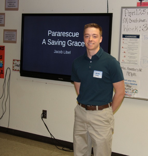Jacob Libel is ready to present his knowledge about being a Pararescueman.