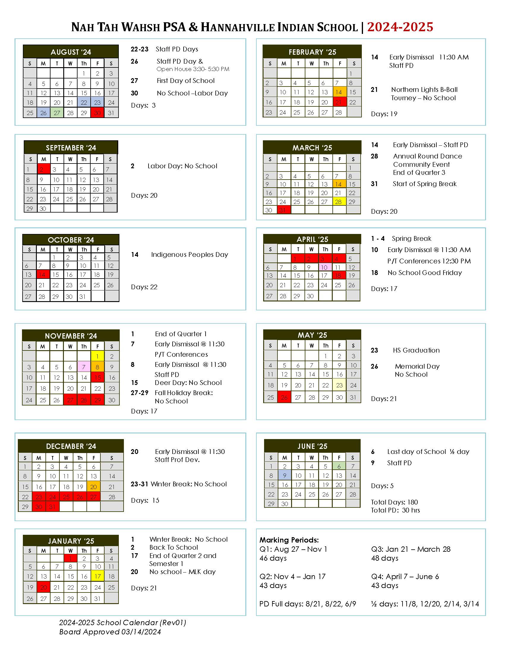 School Calendar | Nah Tah Wahsh PSA