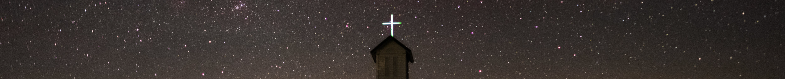 Church on a starry night
