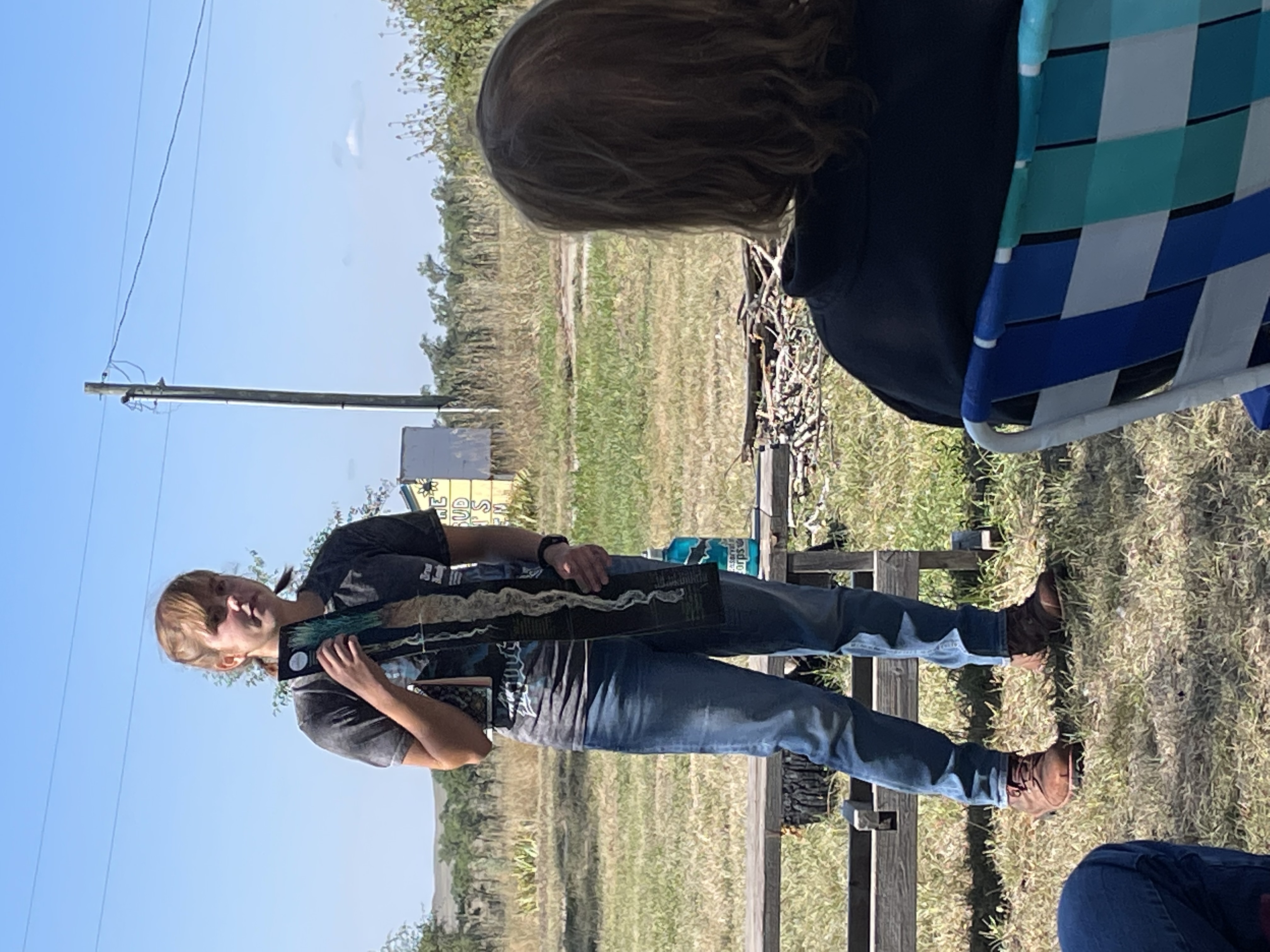 Mia Werger of the Ecdysis Foundation in Brookings talks about prairie grasses.