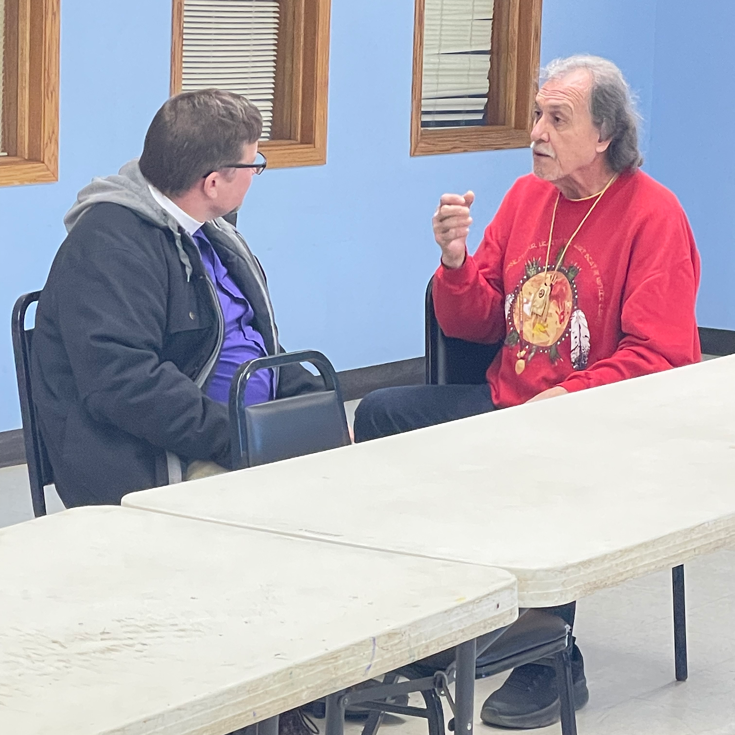 Bishop  Jonathan with Harley Zephier at St. John's, Eagle Butte.