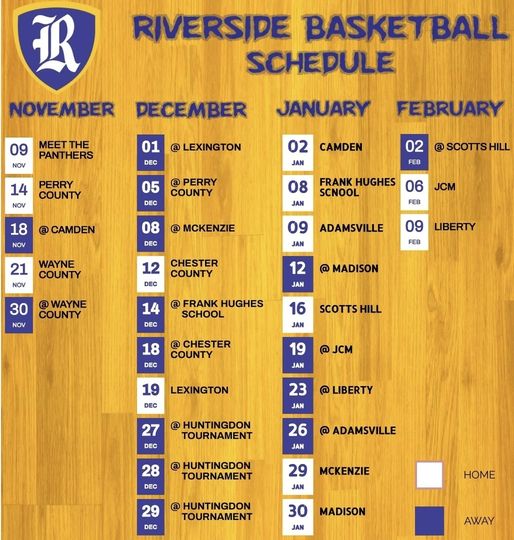 Riverside High School Basketball Schedule (2023-24)