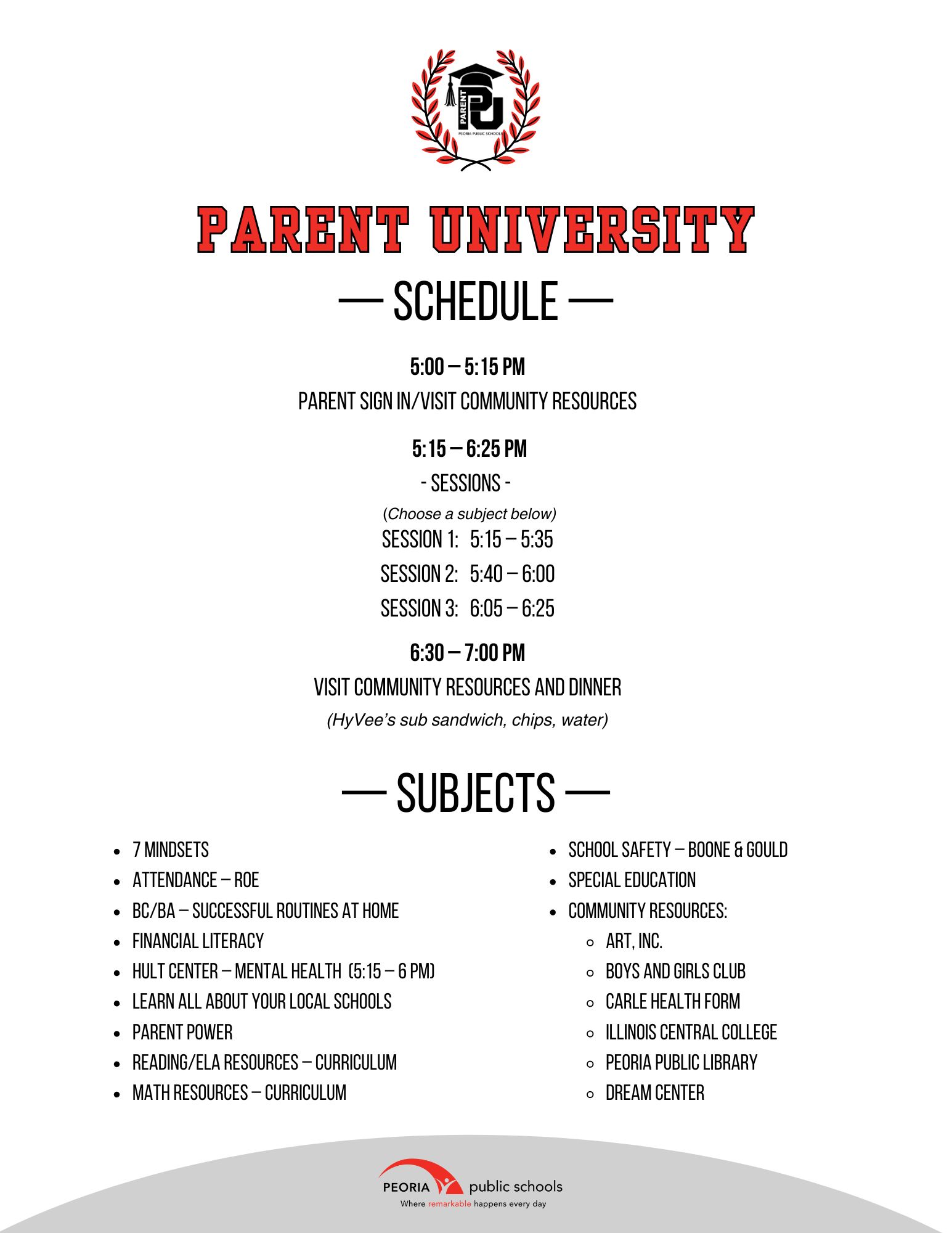 parent-university-schedule