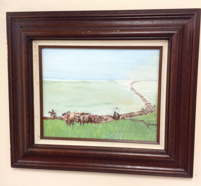 This drawing was donated to Chisholm by a parent and currently hangs in the front entryway of the school.