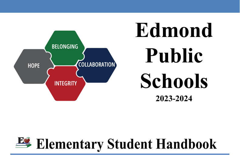 student handbook cover and link