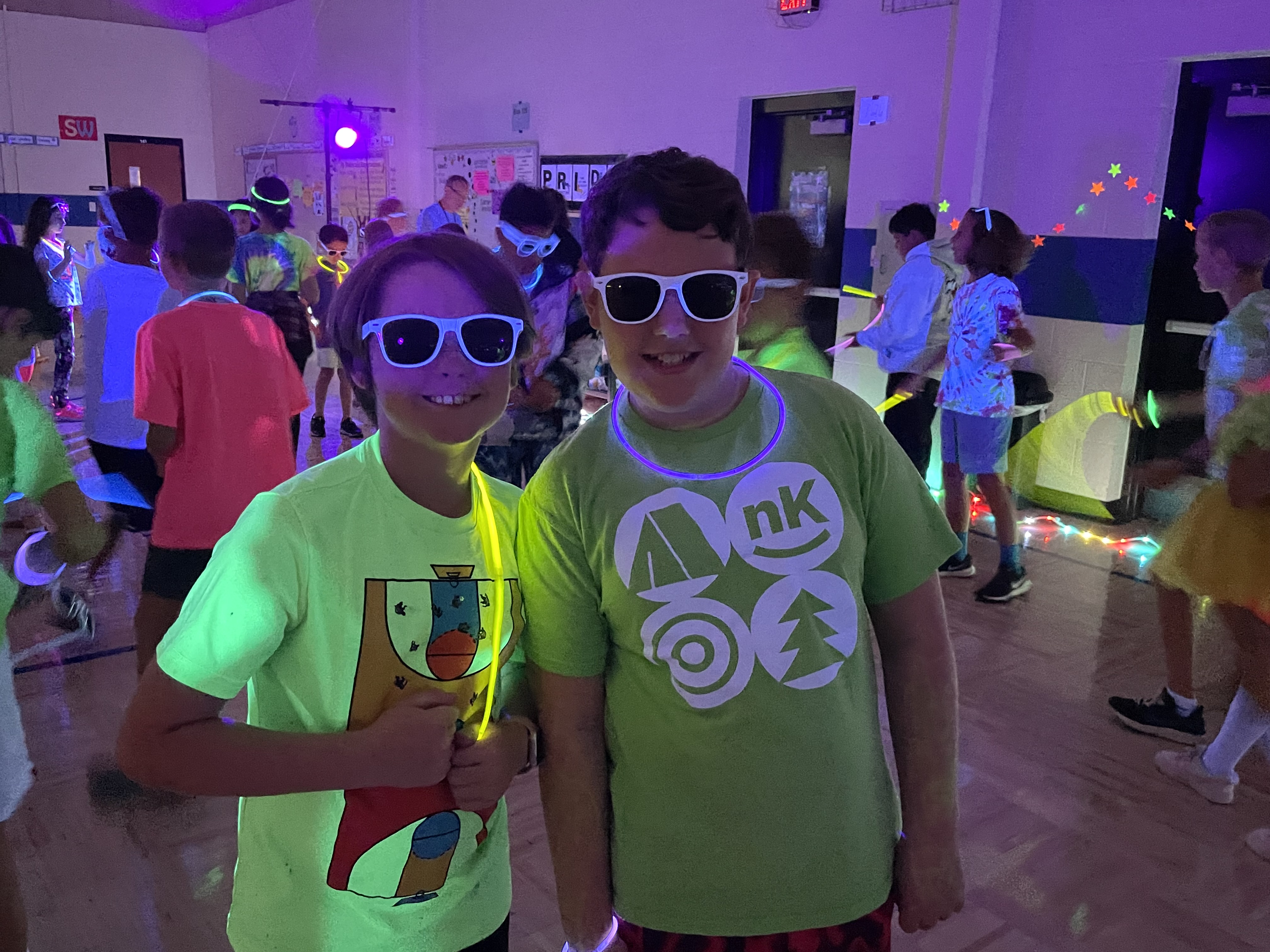 kids at glow party