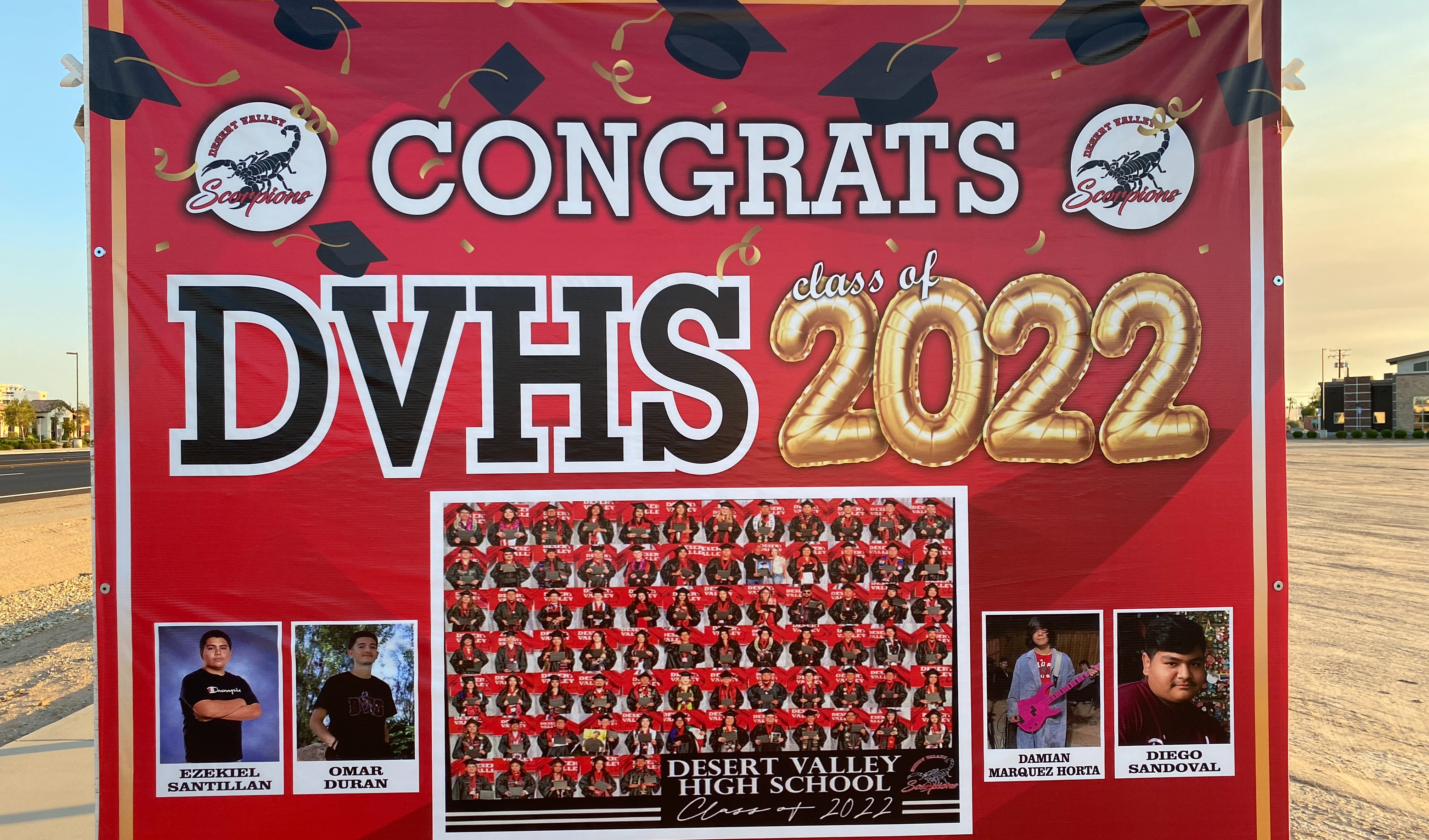 Poster with DVHS graduates