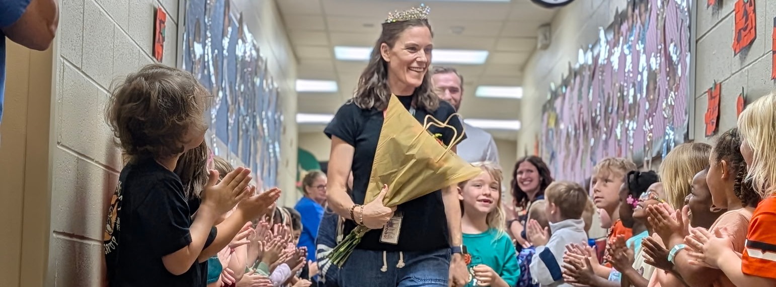 Mrs. Deen winning teacher of the year