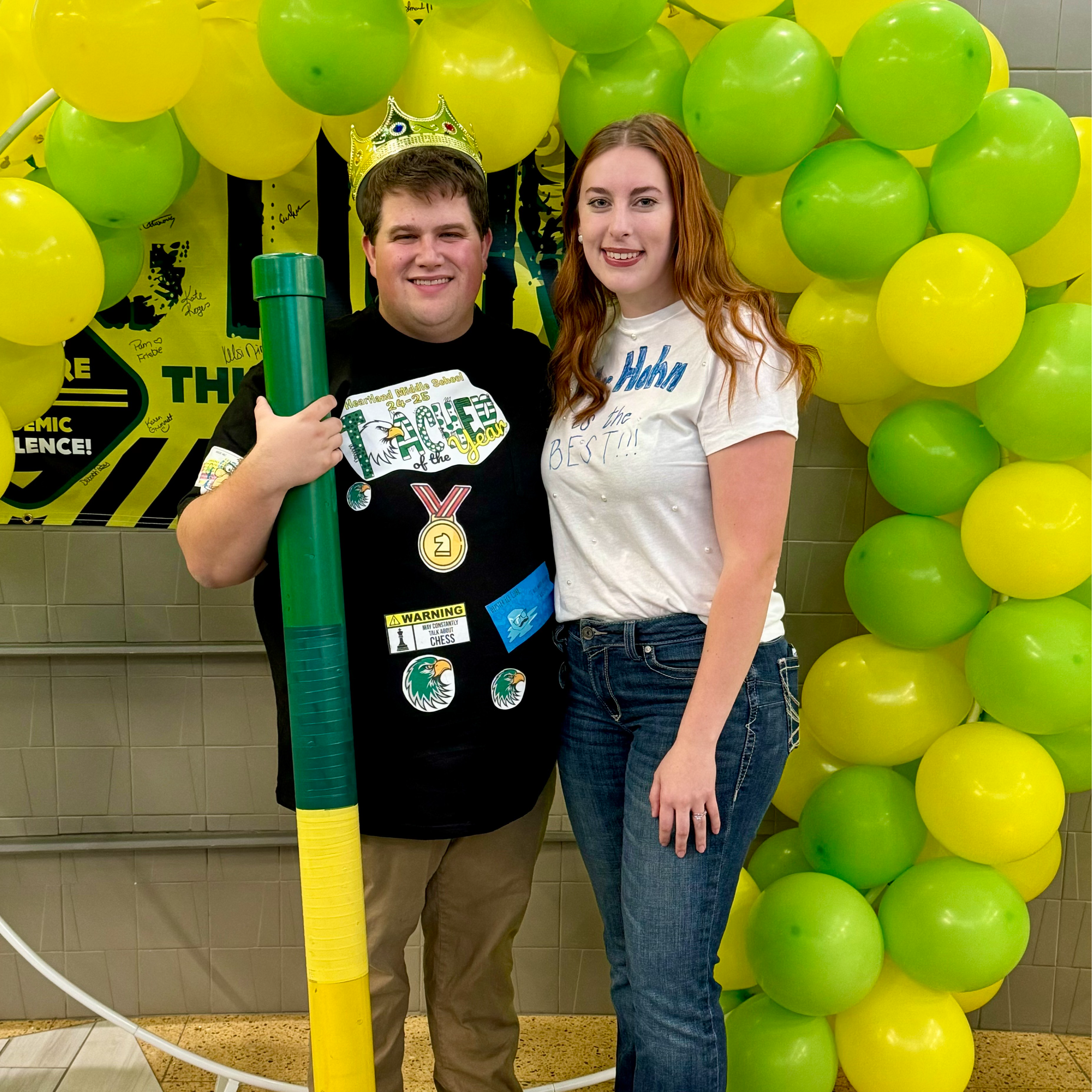 Teacher of the Year with his wife