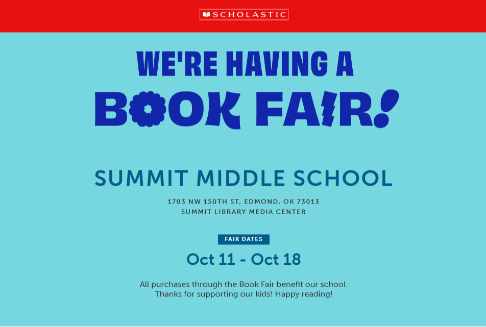 Scholastic Book Fair Informational Flyer
