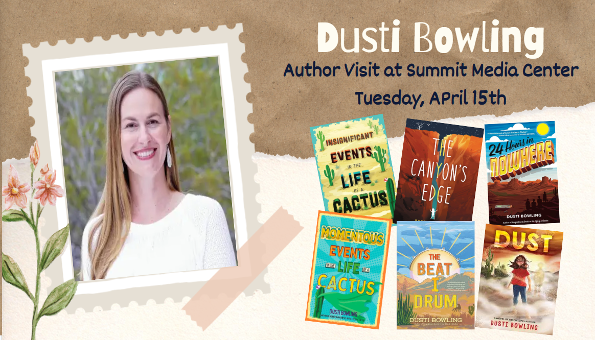 Author Dusti Bowling is coming to Summit on April 15th