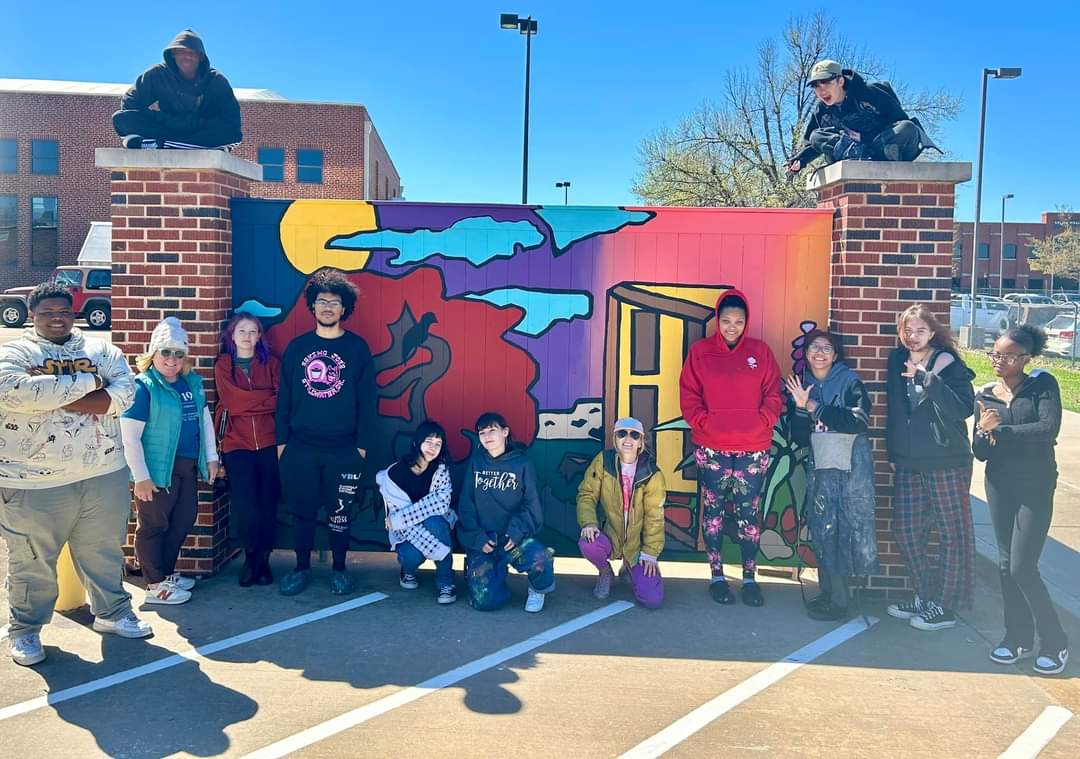 Boulevard Academy Mural by Art Students