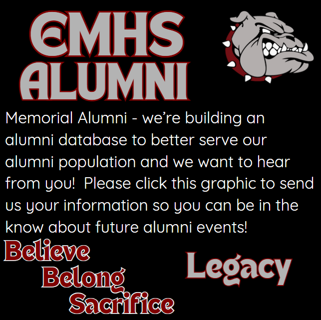 Alumni- click the box to add your information to the E[M]HS Alumni Database,