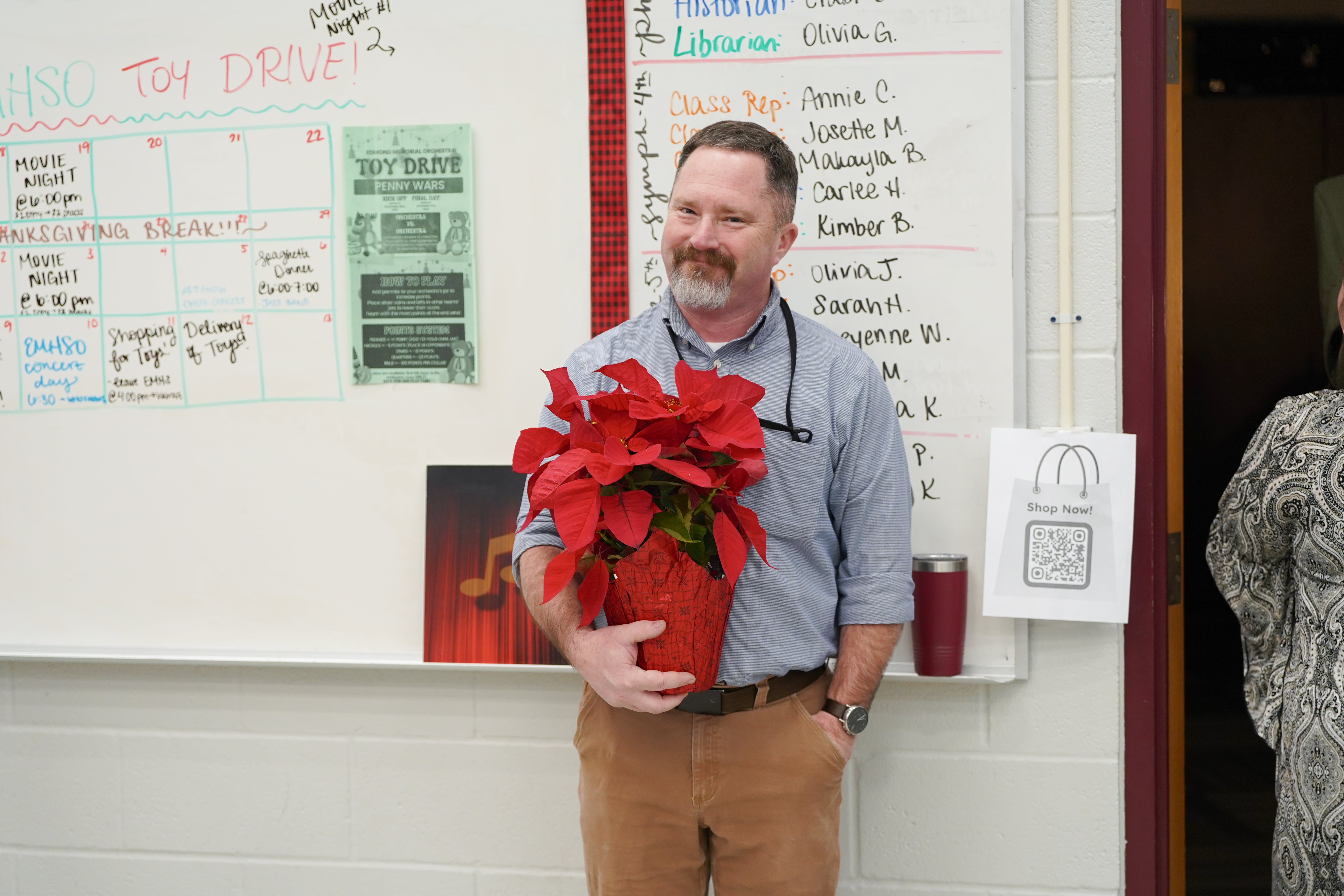 DAvid Posing with flowers