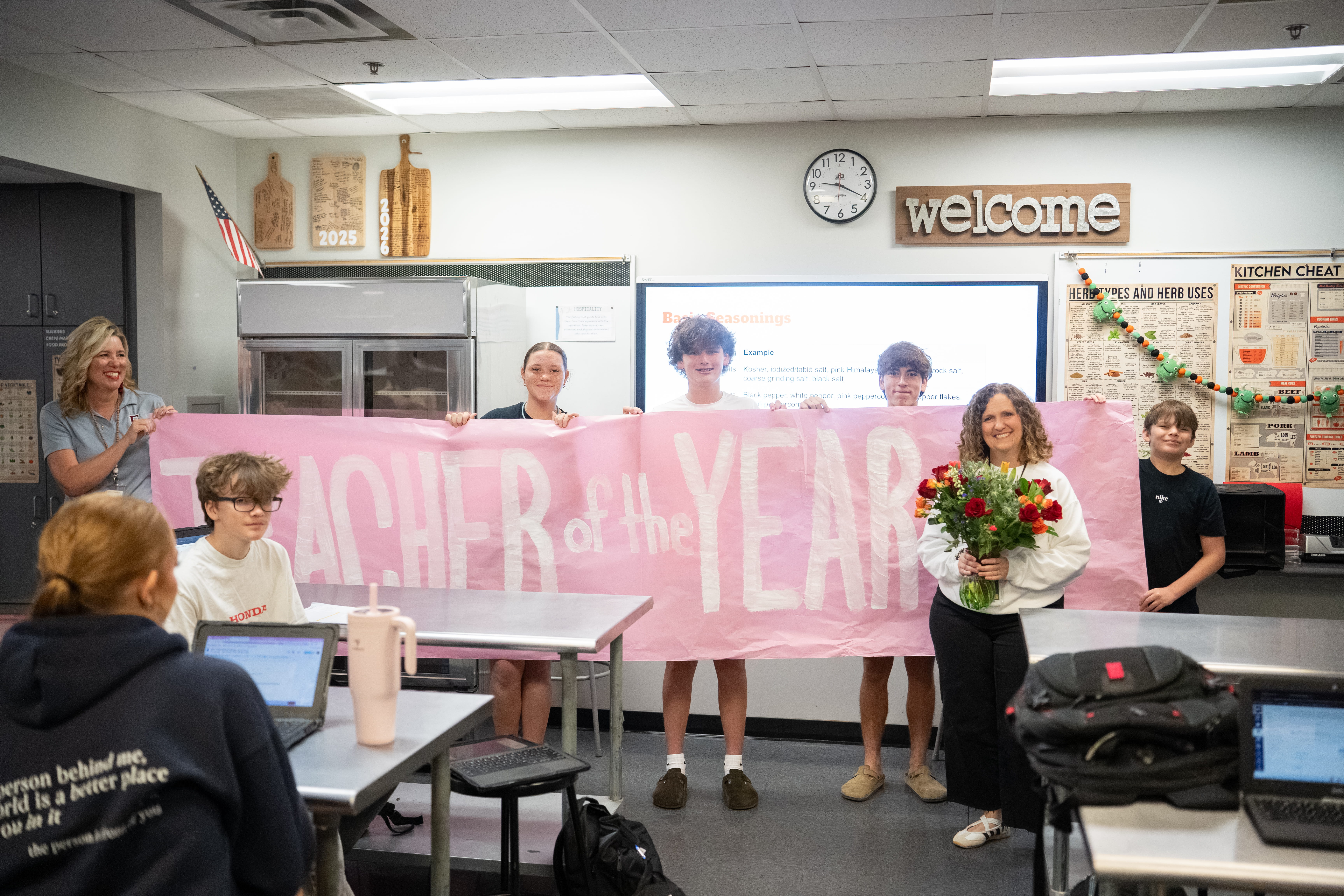 Mrs. ellis wins teacher of the year! 