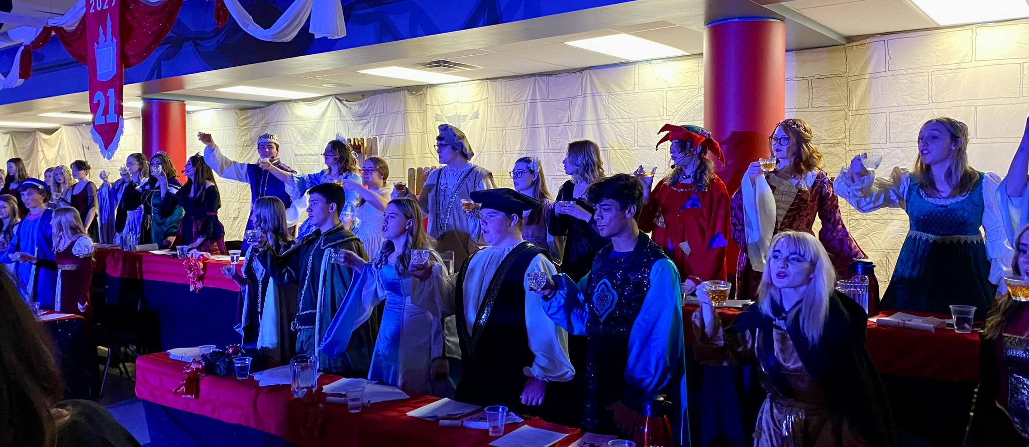 High school vocal music students perform at the annual Madrigal Feaste