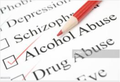 A list with "Alcohol Abuse" and "Drug Abuse" checked