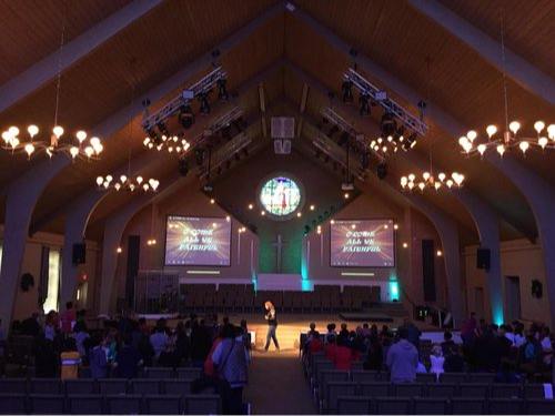 Full view of the schools chapel 