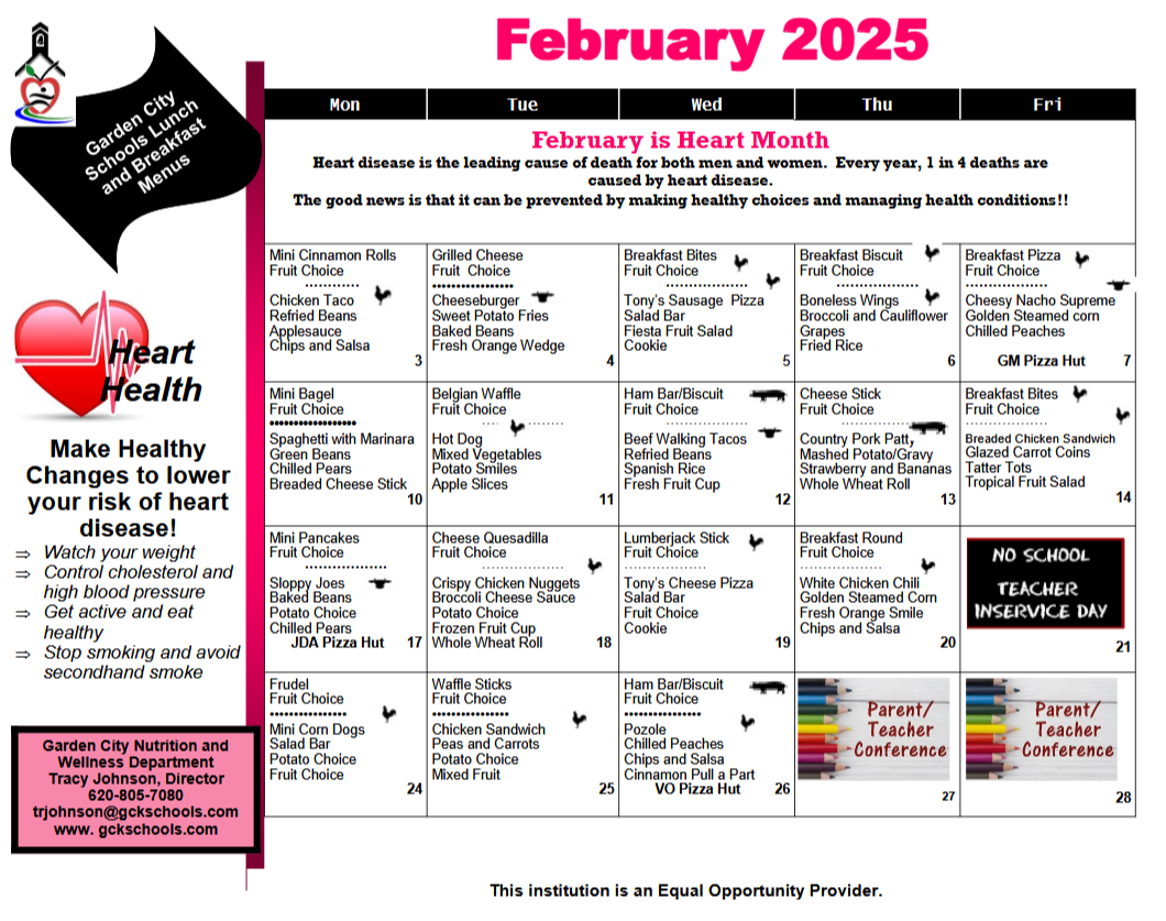 February  2025 Menu