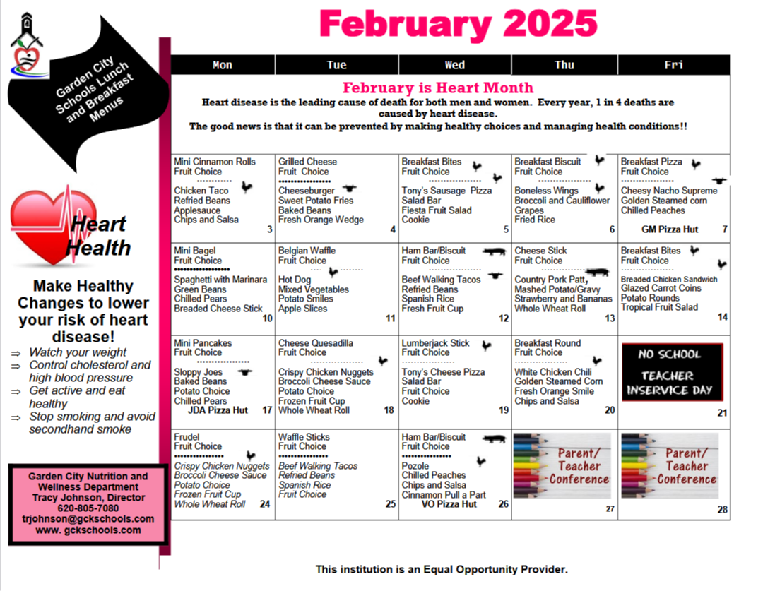 February  Menu Revised