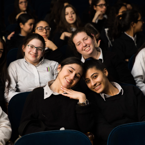 students in an auditorium
