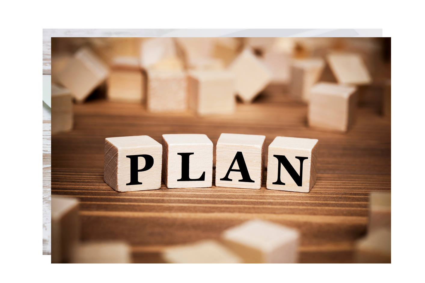blocks spelling out PLAN