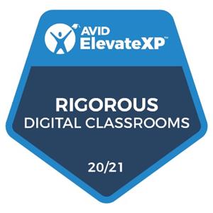 AVID's Rigorous Digital Classrooms Award for 2020-2021