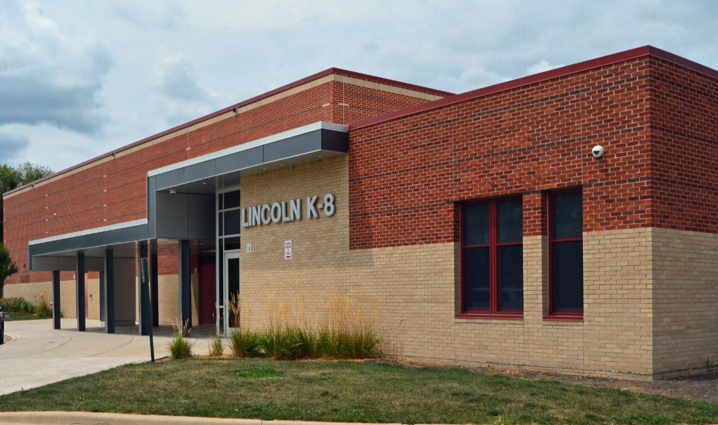 front of Lincoln school