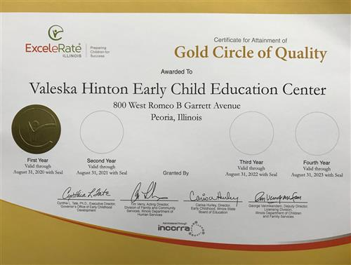 Our Awards Valeska Hinton Early Childhood Education Center