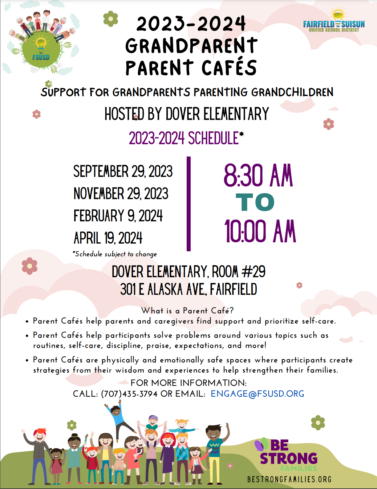 2023-2024 Grandparents Parent Cafés - April 19, 2024 8:30am - 10:00am