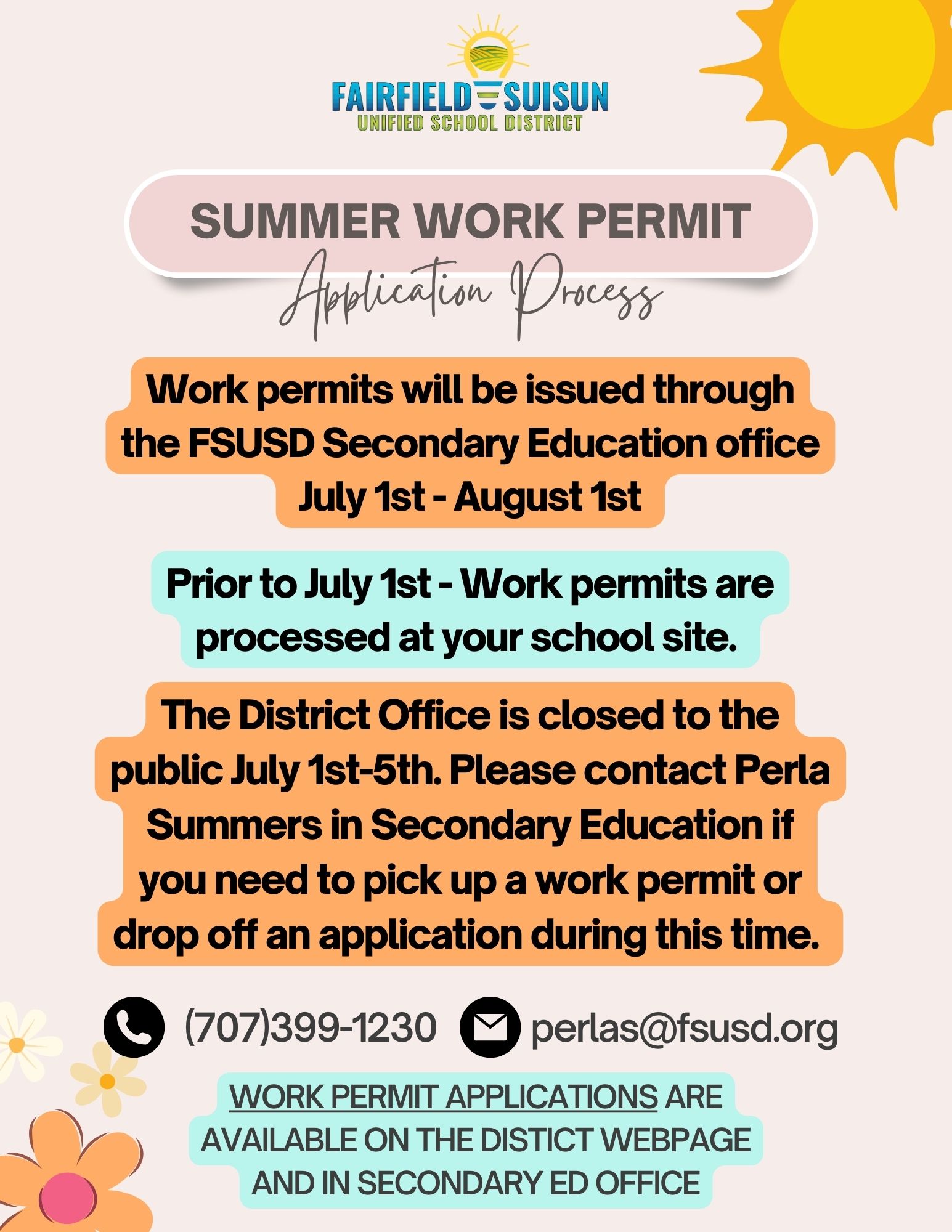 Summer Work Permit