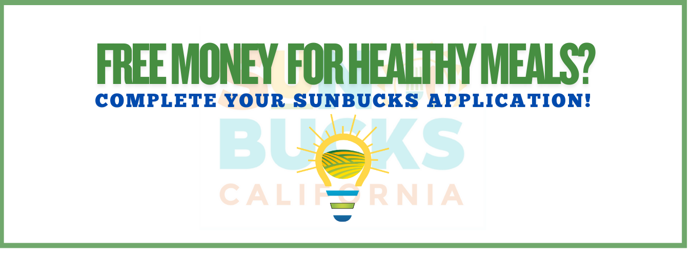 Free money for healthy meals? Complete your sunbucks application