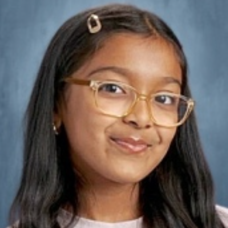 Laibah Khan- student of the month for Cleo Gordon Elementary for November 2025