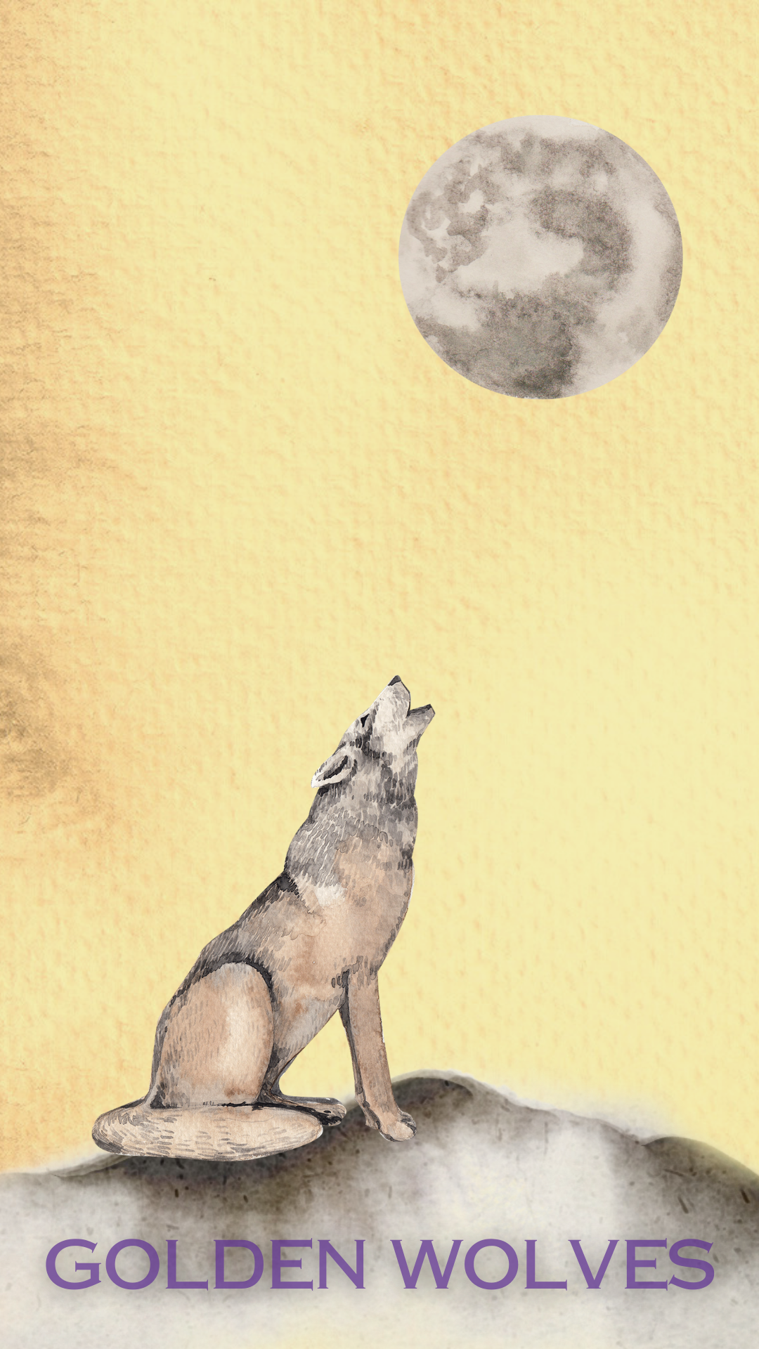 Phone Wallpaper Golden Wolf