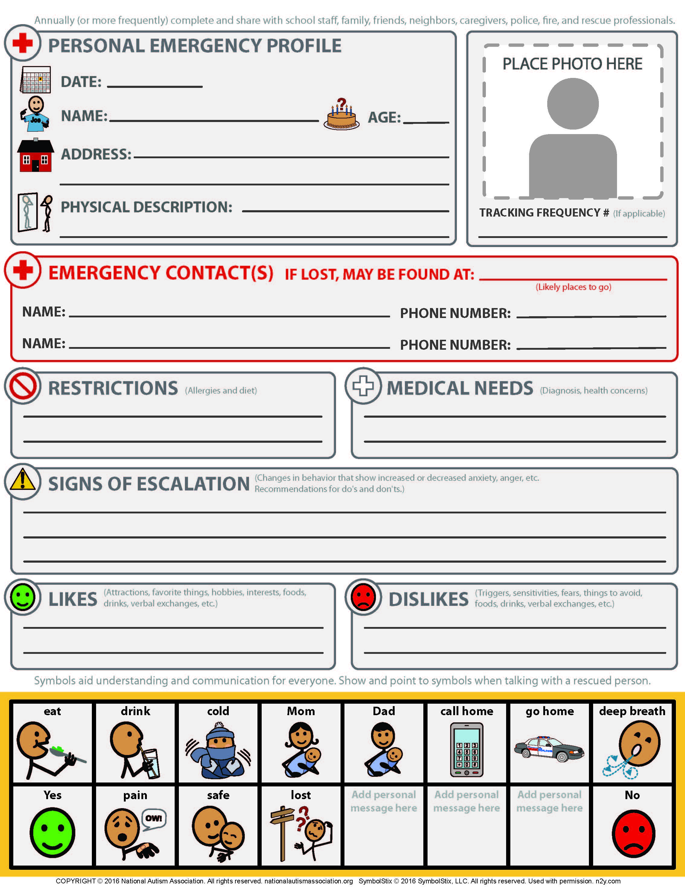 Personal Emergency Profile