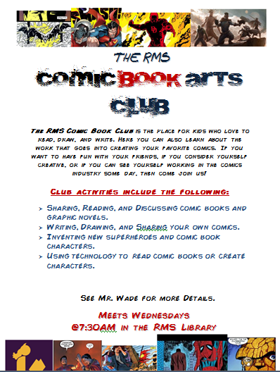 Intro for RMS Comic Book Arts Club