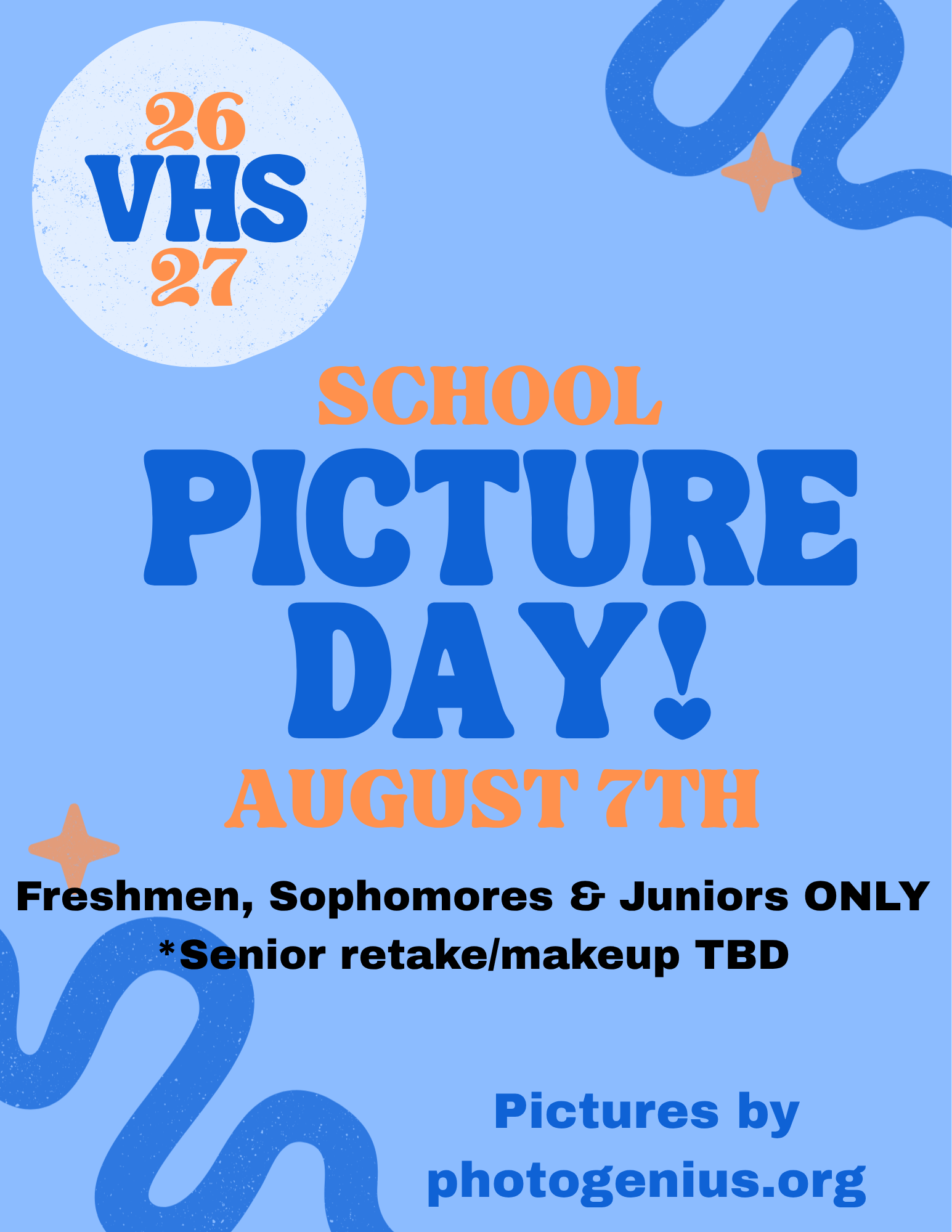 Underclass picture day August 7th
