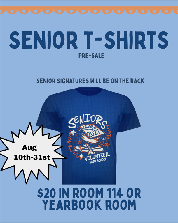 senior tshirt pre sale $20
