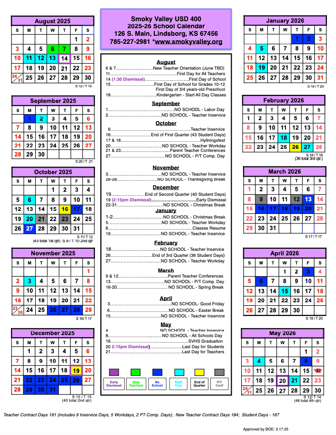 25 26 Calendar