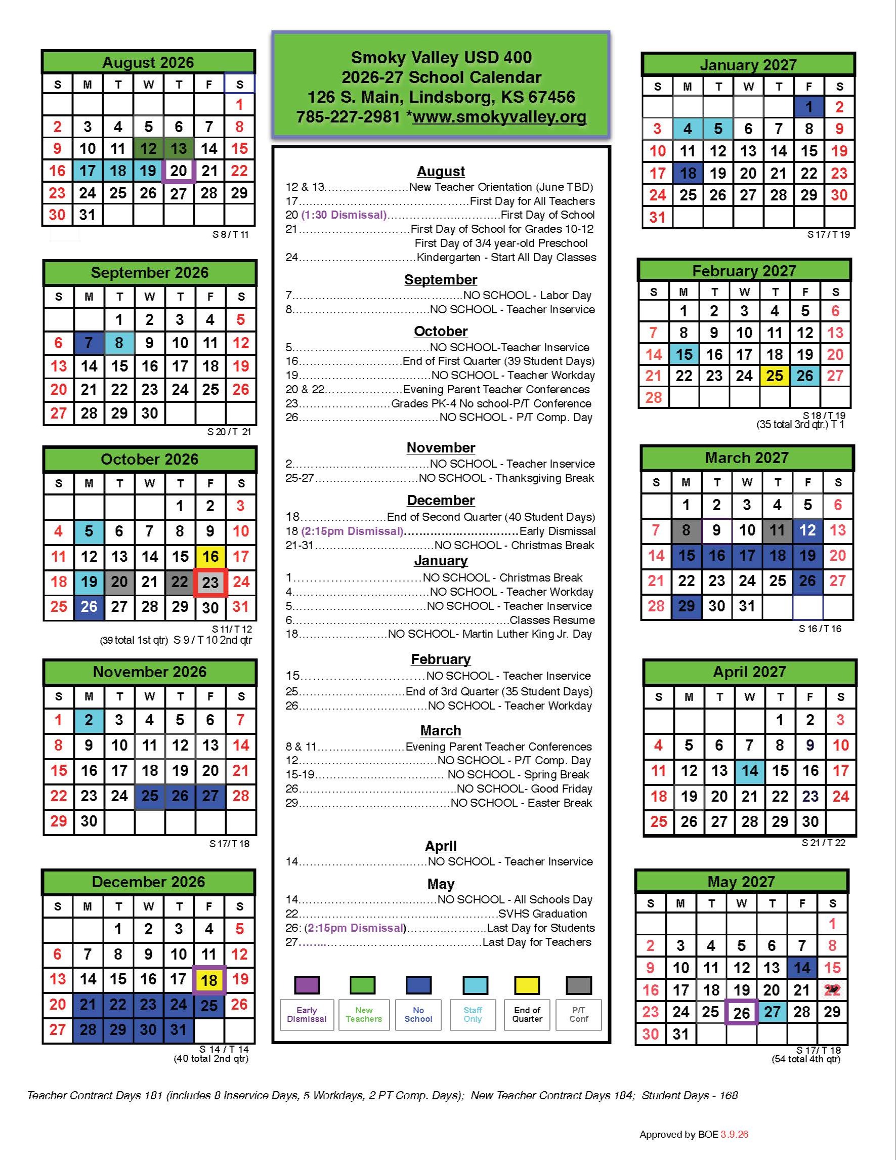 26-27 Calendar