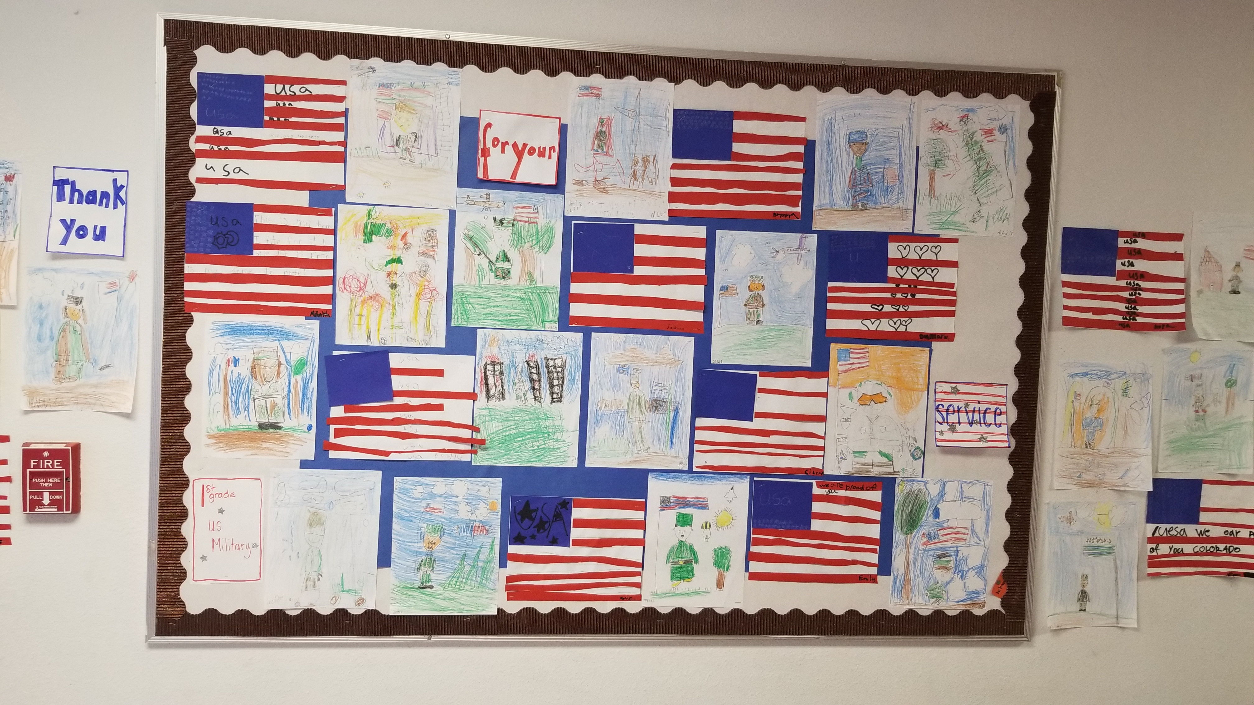 USA Flags made by students