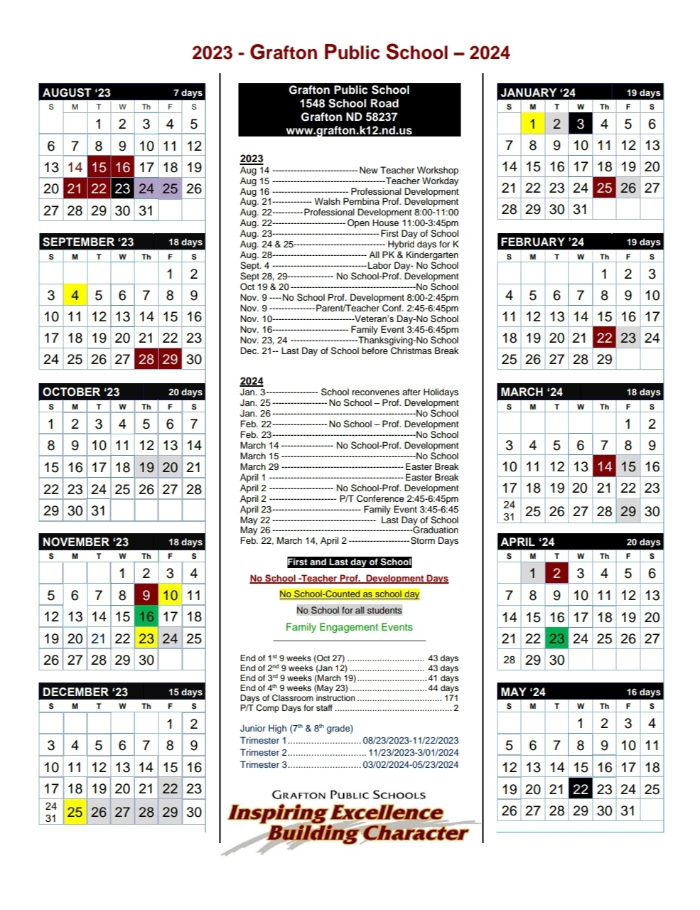 District Calendar PDF
