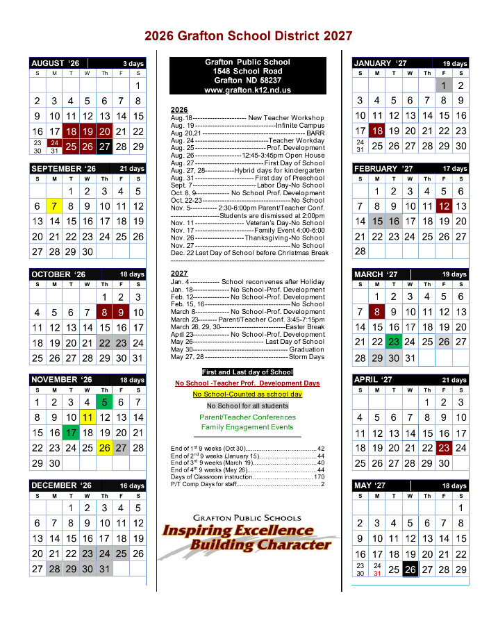 26-27 Calendar